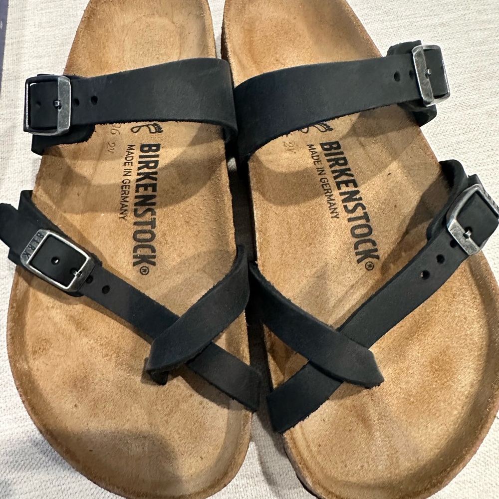 Birkenstock Black and Tan Sandals